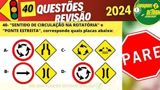 Questões de REVISÃO da Prova Teórica do Detran 2024 , 