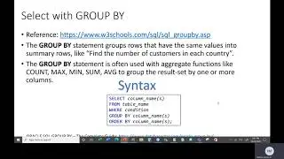 Database   Part 5   Class 2   Part 1   Group by and Count