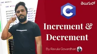 Increment and Decrement Operators in C Language in Telugu