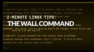 How to use the wall command