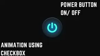 power on and power off button with gradient effects using html css and java script