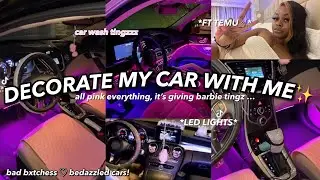 Decorate My NEW Car With Me!! Ft. Temu | decorating on a budget! | Pink Aesthetic | Unique Adriani