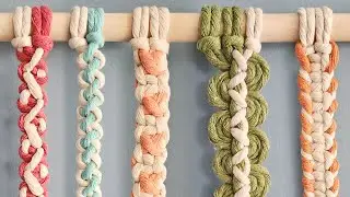 5 Colorful Macrame Knots | Square Knot Variations Tutorial