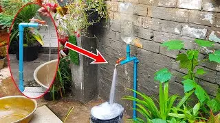 Amazing idea technique to fix PVC pipe faucet low water pressure 