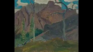 Cathedral Mountain Wiwaxy Peaks from Above Schaeffer Lake, c  1927 by J.E.H.  MacDonald