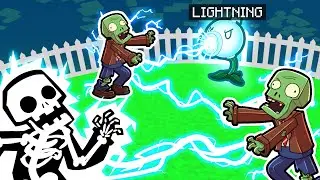 LIGHTNING PLANTS vs ZOMBIES Survival Challenge! (Minecraft)