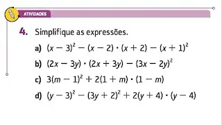 PRODUTOS NOTÁVEIS - Simplifique as expressões (parte 3)