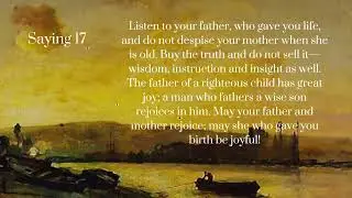 Proverbs 22:17-24 “Sayings of the Wise”