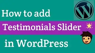How to add  a Testimonial Slider in WordPress in Hindi\Urdu