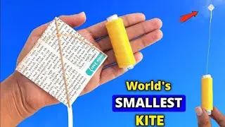 World's Smallest Newspaper kite , how to make newspaper kite , Patang kese banate he , Flying kite