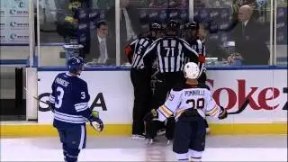 Mike Brown vs Mike Weber fight 29 Jan 2013 Toronto Maple Leafs vs Buffalo Sabers NHL Hockey