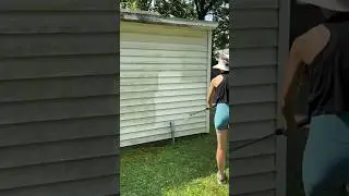 Pressure Washing the shop #diydad #lawncare #diy #pressurewashing #shop