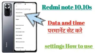 Redmi note 10,10s Date and time setting features  || How to use
