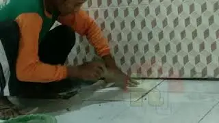 CARANYA MEMASANG KERAMIK LANTAI UKURAN 30 x 30 cm GAMPANG DAN CEPAT...