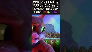 Terraria - You enter Hardmode and EVERYTHING is now RAINBOW... #Shorts #Terraria