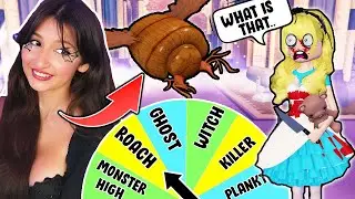 Letting a WHEEL Pick My HALLOWEEN COSTUMES In Dress To Impress!