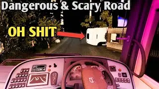 Night Volvo Bus Trip Gone Wrong Dangerous & Scary | Euro Truck Simulator 2 | Bus Mod