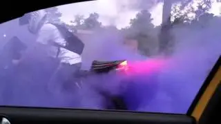 Cbr600rr burnout (colored smoke tire)