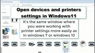 How to open devices and printers settings in windows 11. 