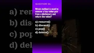 Python Qn. 54 | Python Questions and Answers | Tech NS Arena #programmingquiz