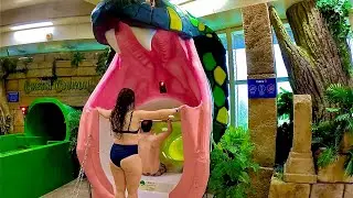 Water Slides at Alpamare Waterpark in Pfäffikon, Switzerland