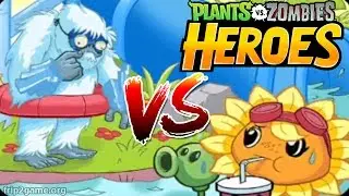 Plants vs. Zombies Heroes Solar Glare Vs Brain Freeze Battle at Ice Zombie Cometh