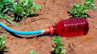 Como hacer aspersor de riego con botella de plástico fácil y barato