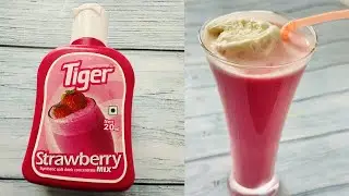 Tiger Strawberry Mix 20ml | Instant Strawberry Milkshake Recipe | Tiger Strawberry Milkshake Mix