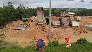 Completed 100% New Landfill Project Excellent Experience Komatsu Dozers Ft Dump Trucks Process