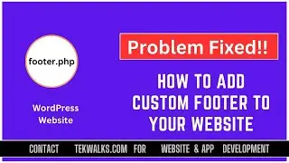 How to add custom footer to your website