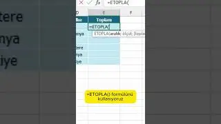Excel’de Koşullu Toplama İşlemi #excel #exceltips #exceleğitimleri #exceleğitimleri #keşfet