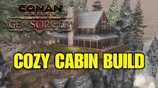 HOW TO BUILD - A COZY CABIN by a Waterfall - CONAN EXILES