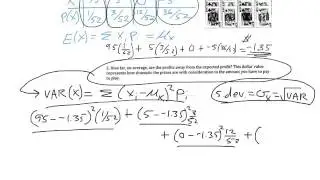 Expected Value, Variance, and St.Deviation