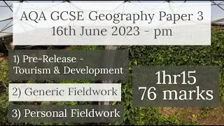AQA GCSE 9-1 GEOGRAPHY PAPER 3 2023 - Issue Evaluation & Fieldwork