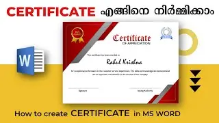 Making Professional Certificate Design in Microsoft Word | Certificate Design | MS World |