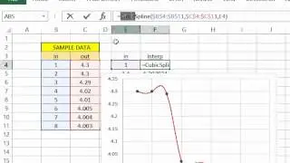 Additional Splines in Excel - Bessel Spline, One Way (monotonic) spline