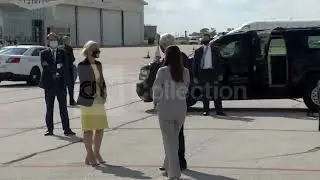 Mike and Karen Pence arrive in Indiana