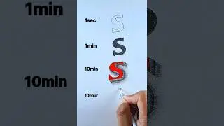 How to draw S letter 3d 🤣 #shorts #art #drawing