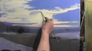 Научиться рисовать зимний пейзаж, уроки масляной живописи, художник Сахаров