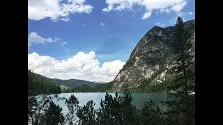 Alps and lakes in the mountains of Parco naturale Fanes Sennes e braies