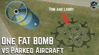 One FAT BOMB vs a group of parked aircraft! RIP Tom and Larry! IL2 Sturmovik War Thunder