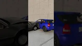 BeamNG: 50KM/H Civic Crash Test 😱#shorts
