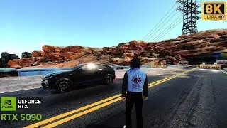 Cyberpunk 2077: POV Lamborghini Urus Ride | RTX 5090 + GTA 6 Graphics in 8K