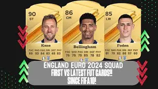 England Euro 2024 Squad FIRST VS LATEST FIFA (fut) CARDS SINCE FIFA 10!!