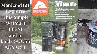 Ozark Trail 4 in 1 Stove With Stand and Boundless Voyage Titanium Canteen Cook Kit