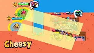 NOOBS ARTILLERY vs *MASTERY GOLD 3* MOE TEAM CHEESE 🧀 Brawl Stars 2024 Funny Moments, Fails ep.1525