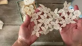 Slow Stitch Kintsugi - A Box of Vintage Lace and Slow Stitch With Me 