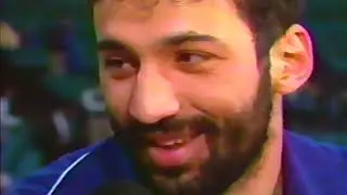 Chick Hearn with Vlade Divac, 1991