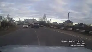 Еле увернулся...
