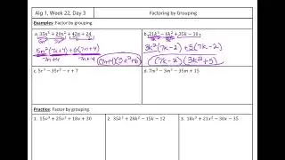 Factoring by Grouping